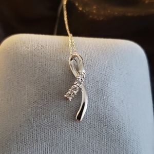 Diamond accent sterling silver necklace